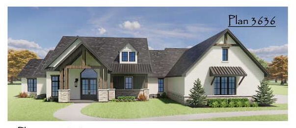 Plan 3636 home rendering
