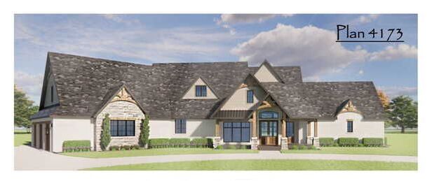 Plan 4173 home rendering
