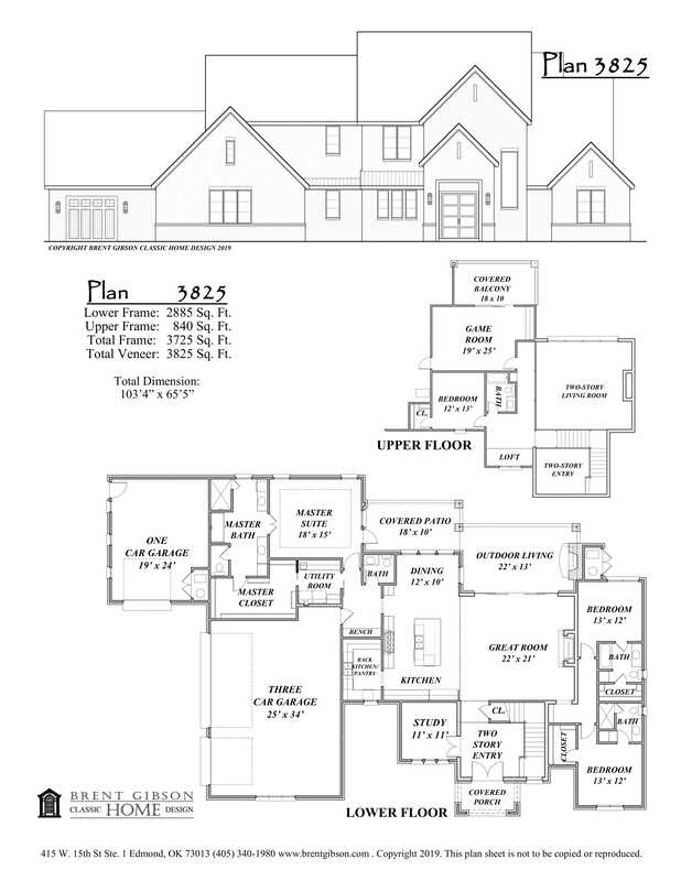 Plan 3825 floor plan thumbnail
